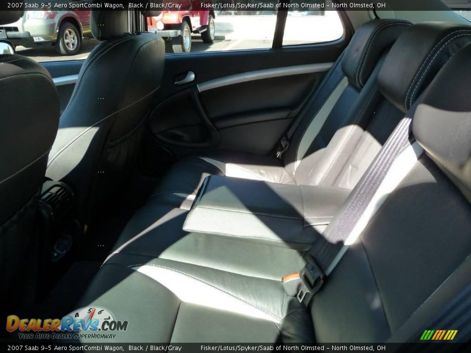 2007 Saab 9-5 Aero SportCombi Wagon Black / Black/Gray Photo #21