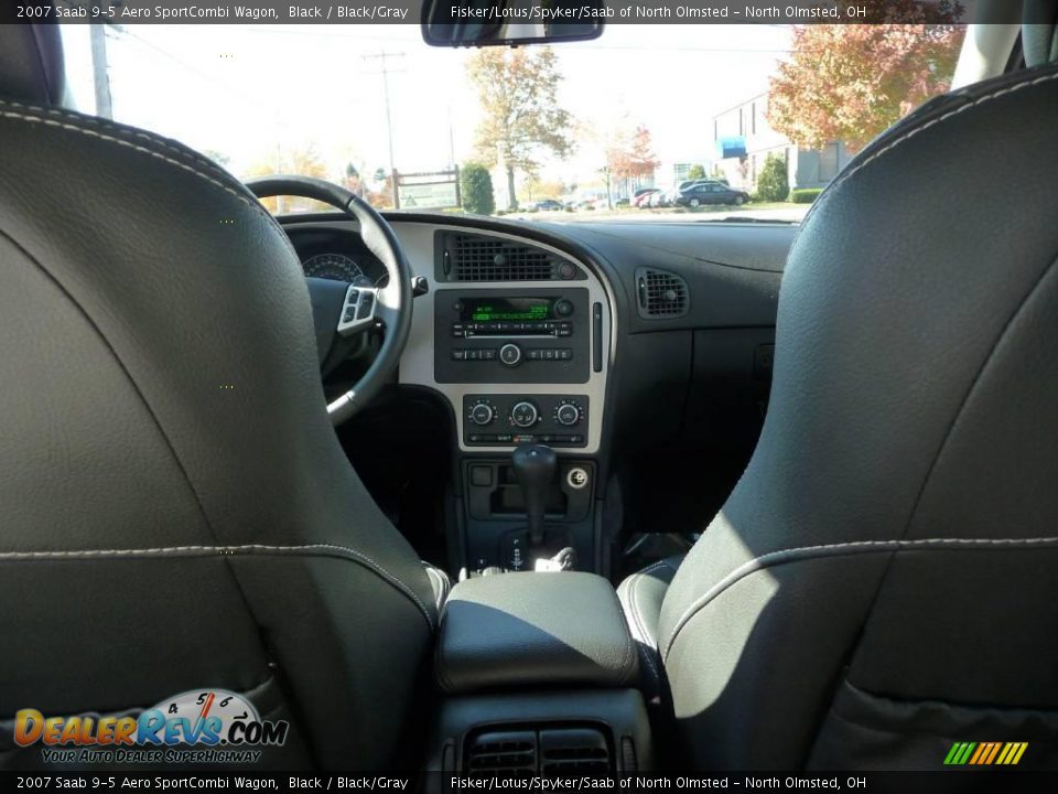 2007 Saab 9-5 Aero SportCombi Wagon Black / Black/Gray Photo #23