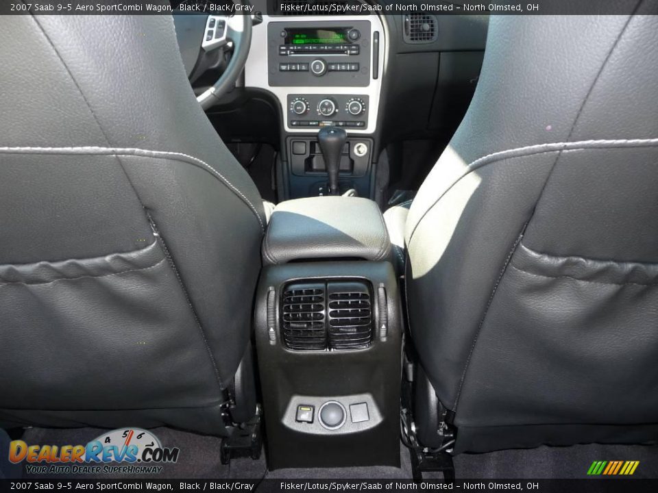 2007 Saab 9-5 Aero SportCombi Wagon Black / Black/Gray Photo #24