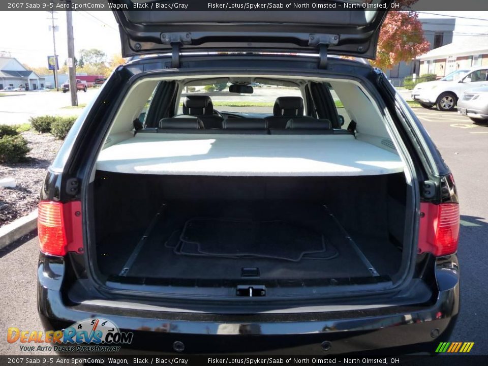 2007 Saab 9-5 Aero SportCombi Wagon Black / Black/Gray Photo #25