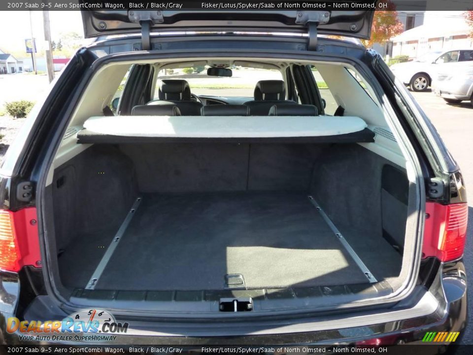 2007 Saab 9-5 Aero SportCombi Wagon Black / Black/Gray Photo #26