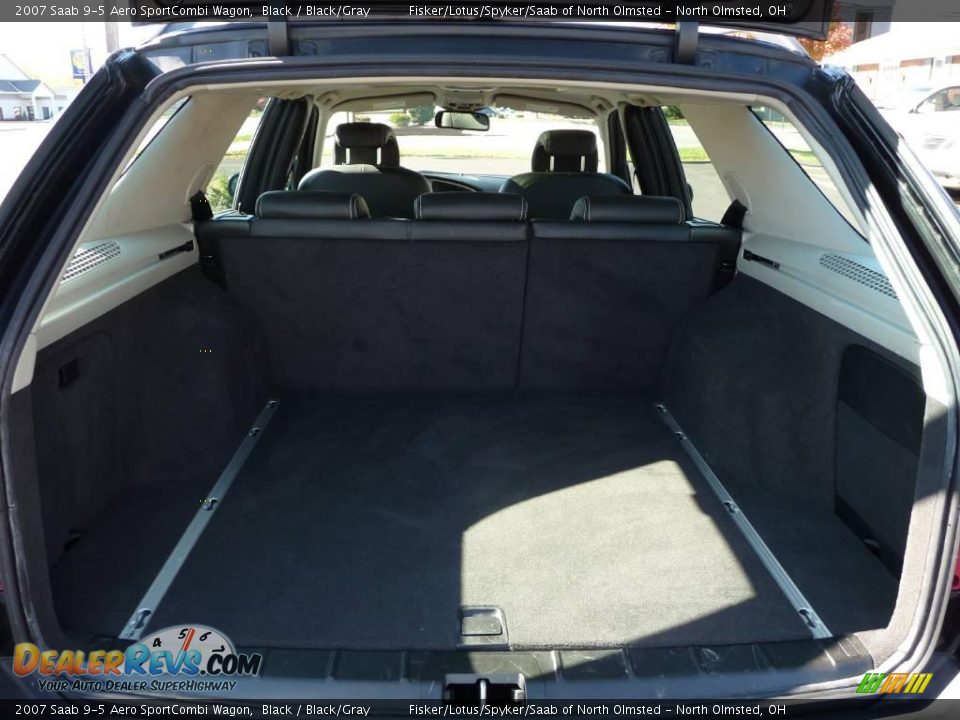 2007 Saab 9-5 Aero SportCombi Wagon Black / Black/Gray Photo #27