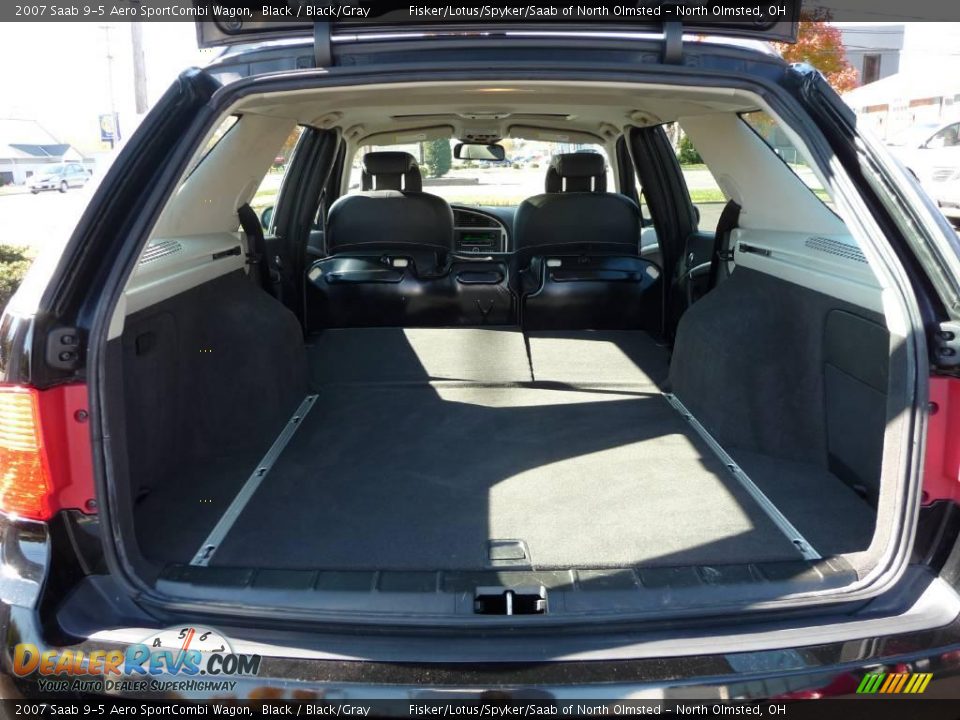 2007 Saab 9-5 Aero SportCombi Wagon Black / Black/Gray Photo #28