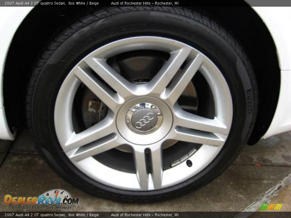 2007 Audi A4 2.0T quattro Sedan Ibis White / Beige Photo #8