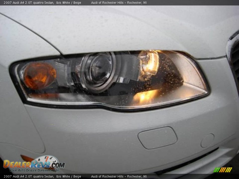 2007 Audi A4 2.0T quattro Sedan Ibis White / Beige Photo #9