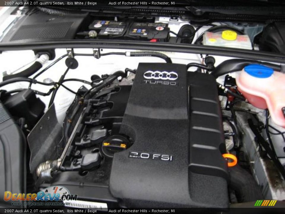 2007 Audi A4 2.0T quattro Sedan Ibis White / Beige Photo #10