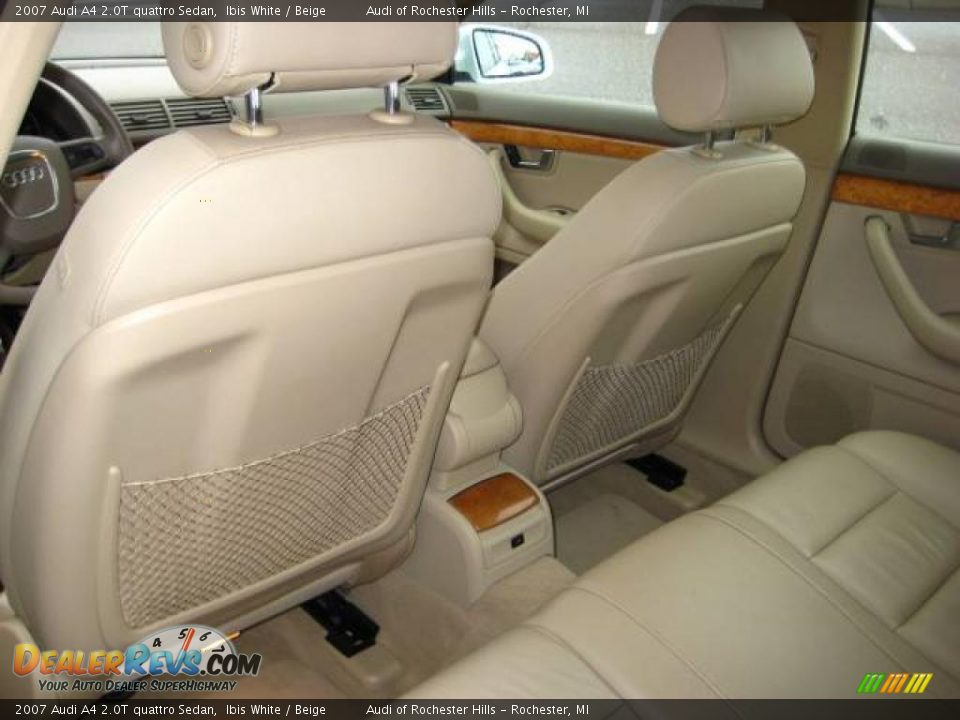 2007 Audi A4 2.0T quattro Sedan Ibis White / Beige Photo #13