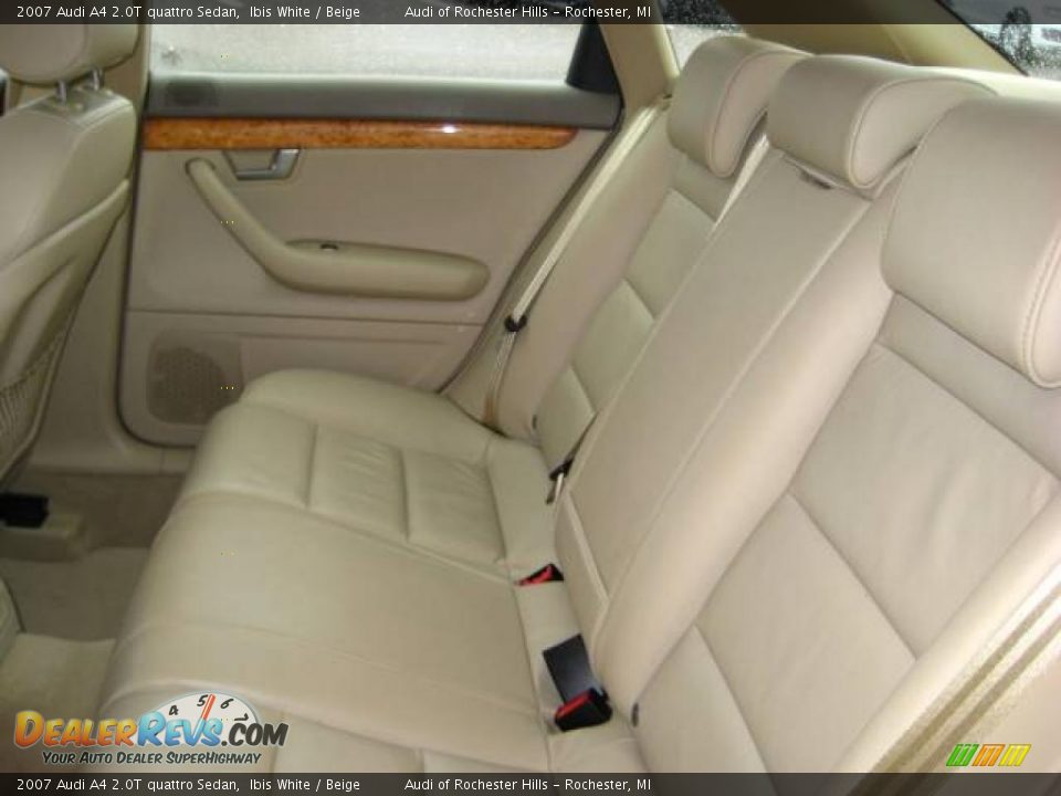 2007 Audi A4 2.0T quattro Sedan Ibis White / Beige Photo #14