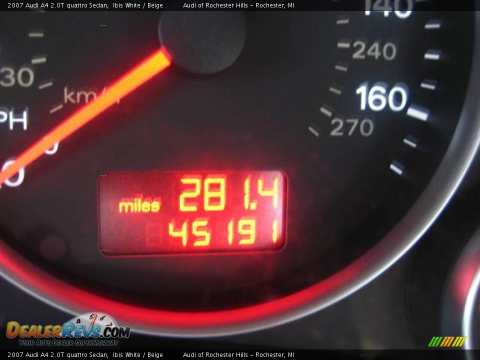 2007 Audi A4 2.0T quattro Sedan Ibis White / Beige Photo #22