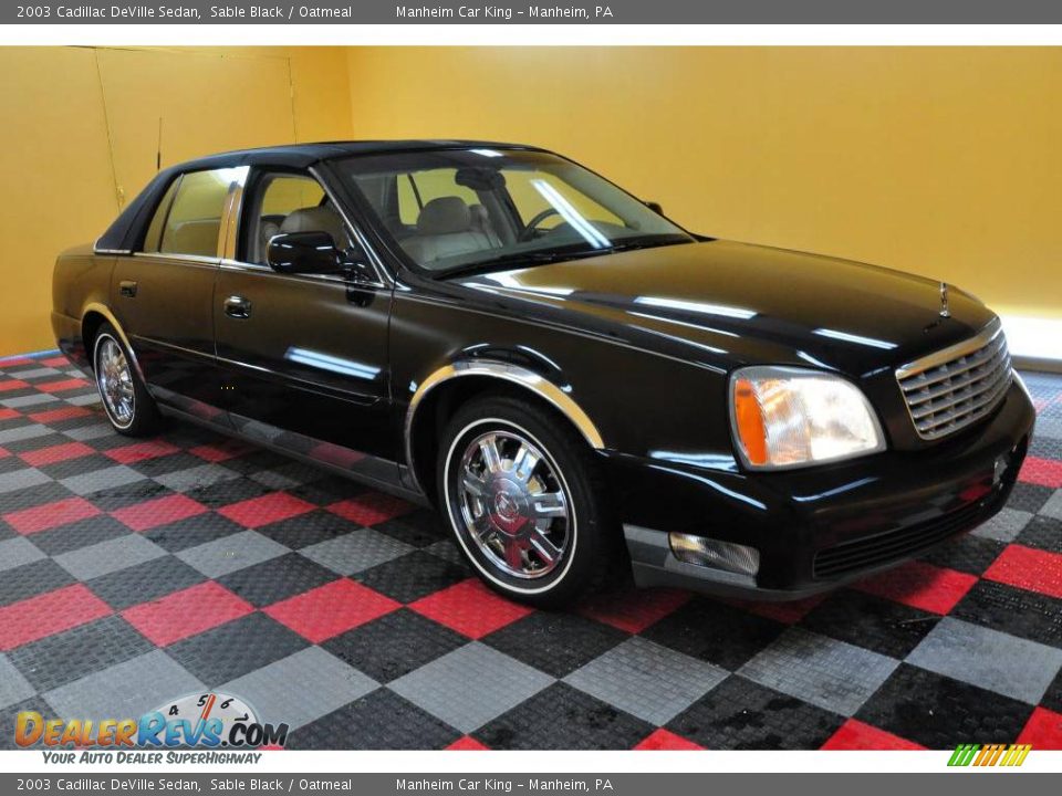 2003 Cadillac DeVille Sedan Sable Black / Oatmeal Photo #1