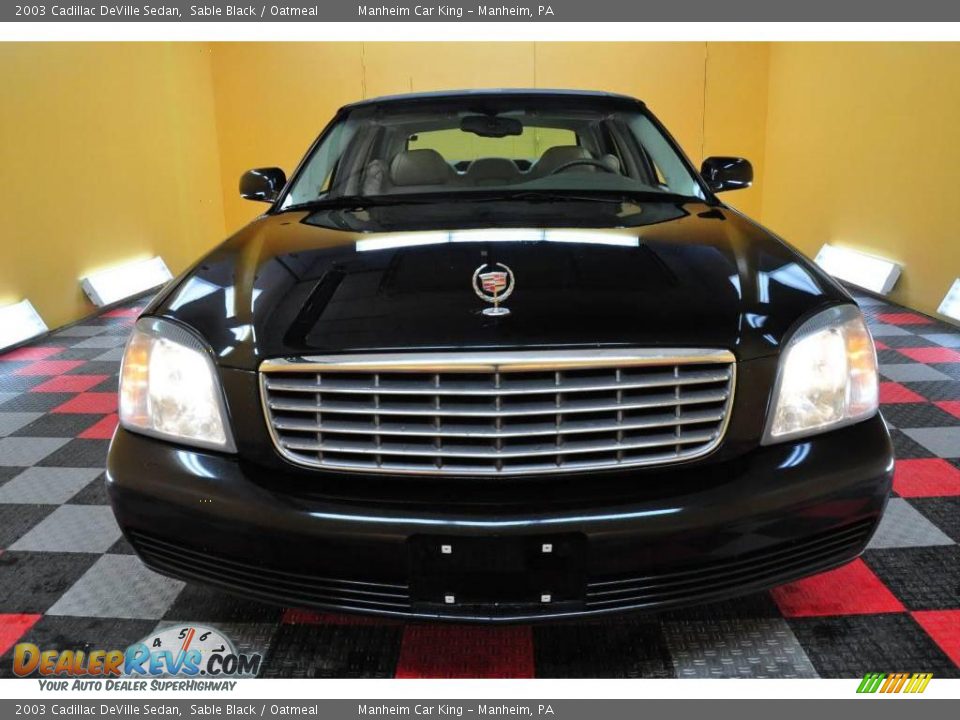 2003 Cadillac DeVille Sedan Sable Black / Oatmeal Photo #2