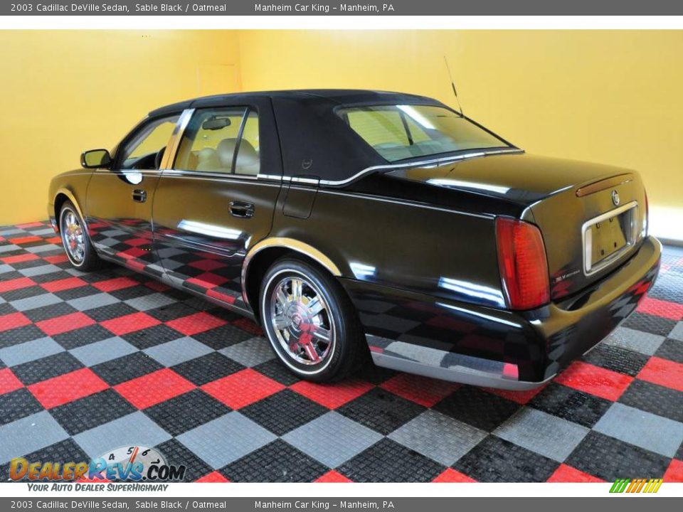 2003 Cadillac DeVille Sedan Sable Black / Oatmeal Photo #4