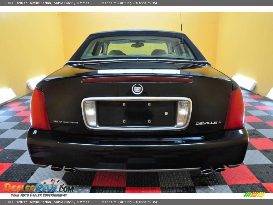 2003 Cadillac DeVille Sedan Sable Black / Oatmeal Photo #5