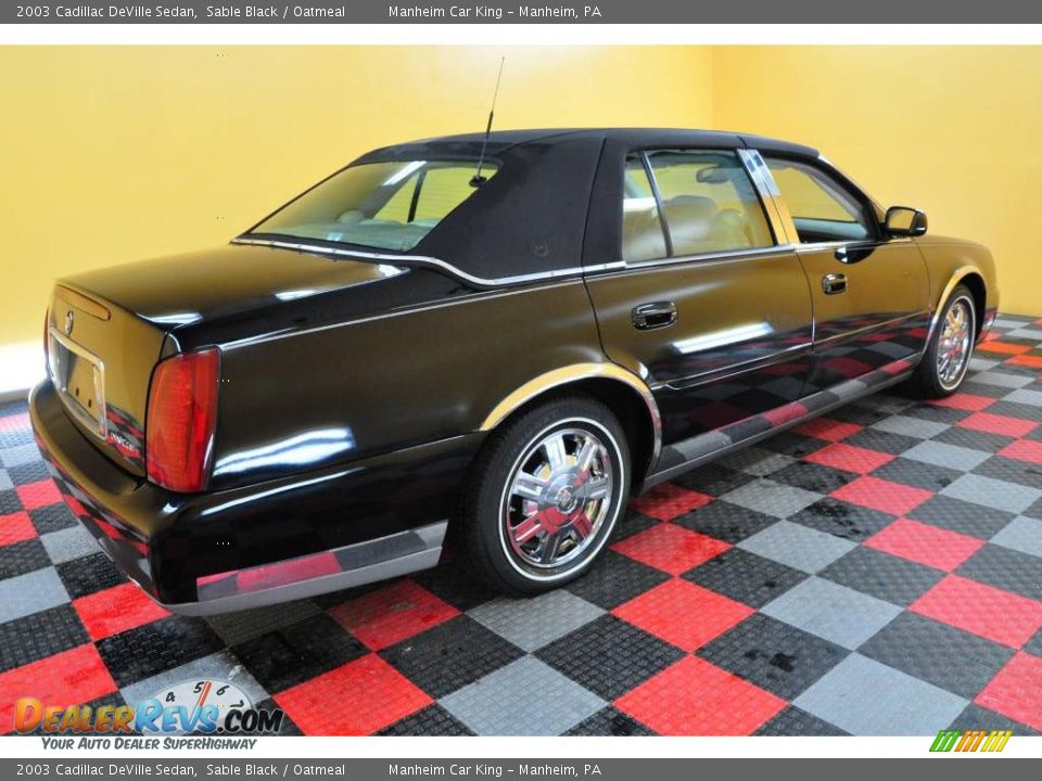 2003 Cadillac DeVille Sedan Sable Black / Oatmeal Photo #6