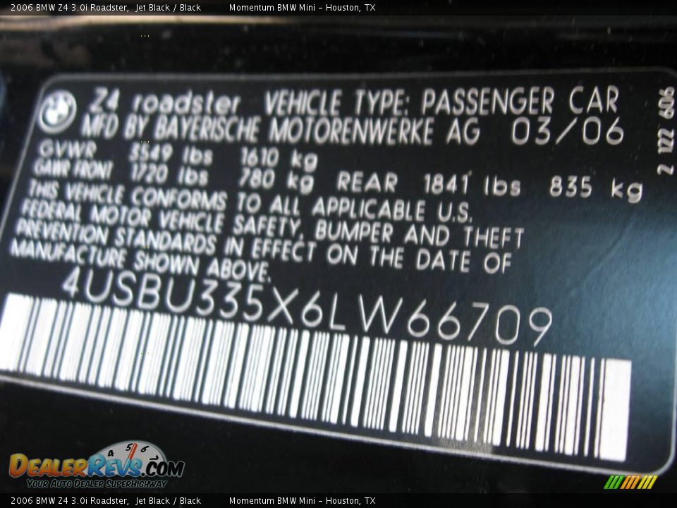 2006 BMW Z4 3.0i Roadster Jet Black / Black Photo #17