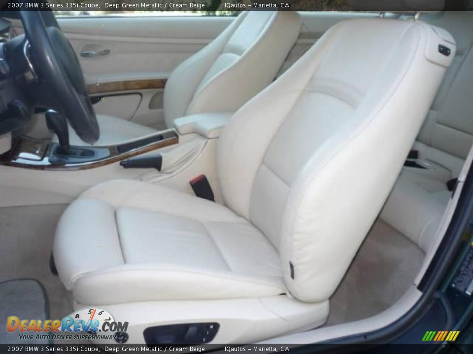 2007 BMW 3 Series 335i Coupe Deep Green Metallic / Cream Beige Photo #5