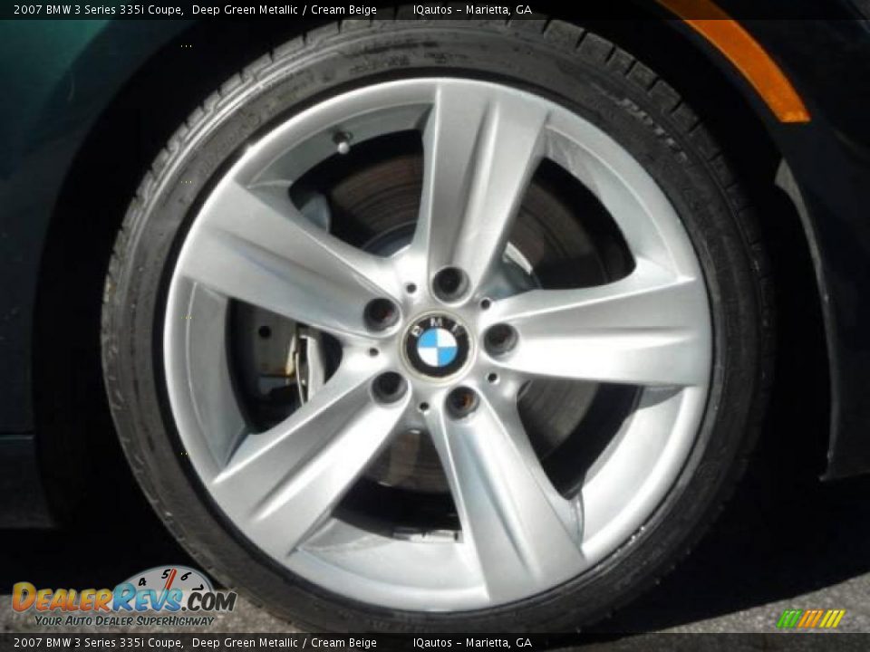 2007 BMW 3 Series 335i Coupe Deep Green Metallic / Cream Beige Photo #9