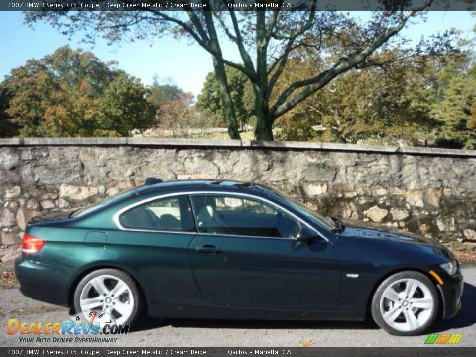 2007 BMW 3 Series 335i Coupe Deep Green Metallic / Cream Beige Photo #10