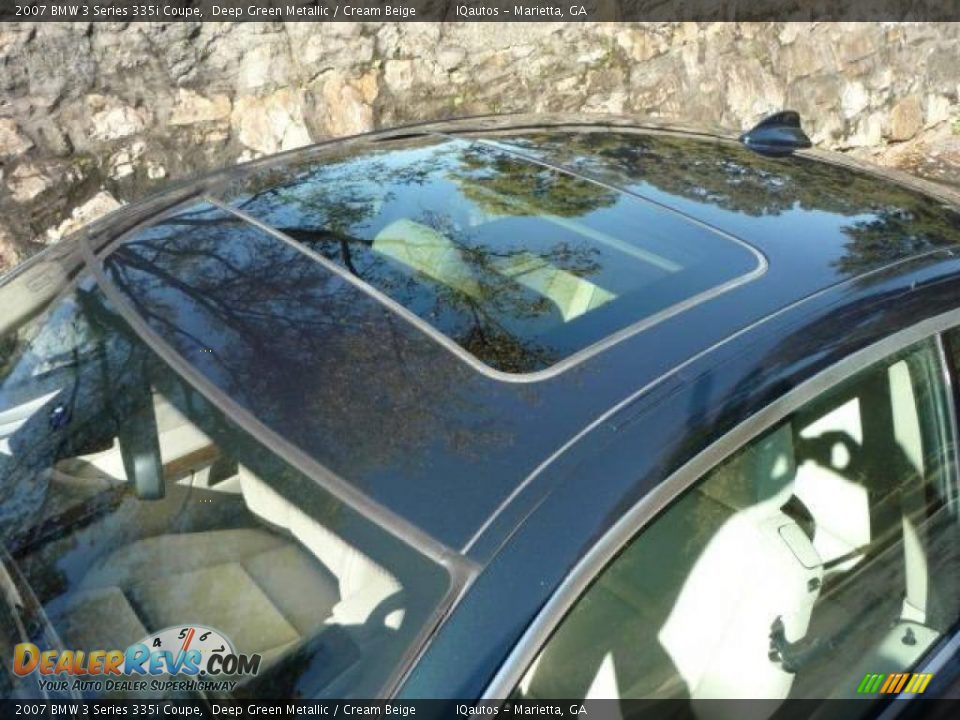 2007 BMW 3 Series 335i Coupe Deep Green Metallic / Cream Beige Photo #14