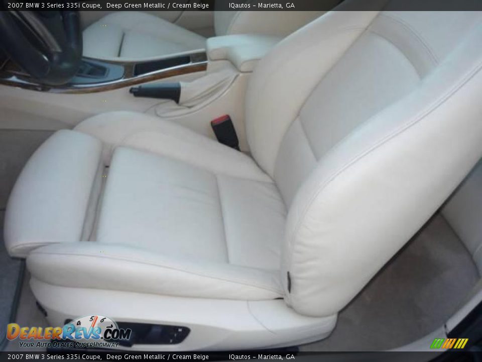 2007 BMW 3 Series 335i Coupe Deep Green Metallic / Cream Beige Photo #19