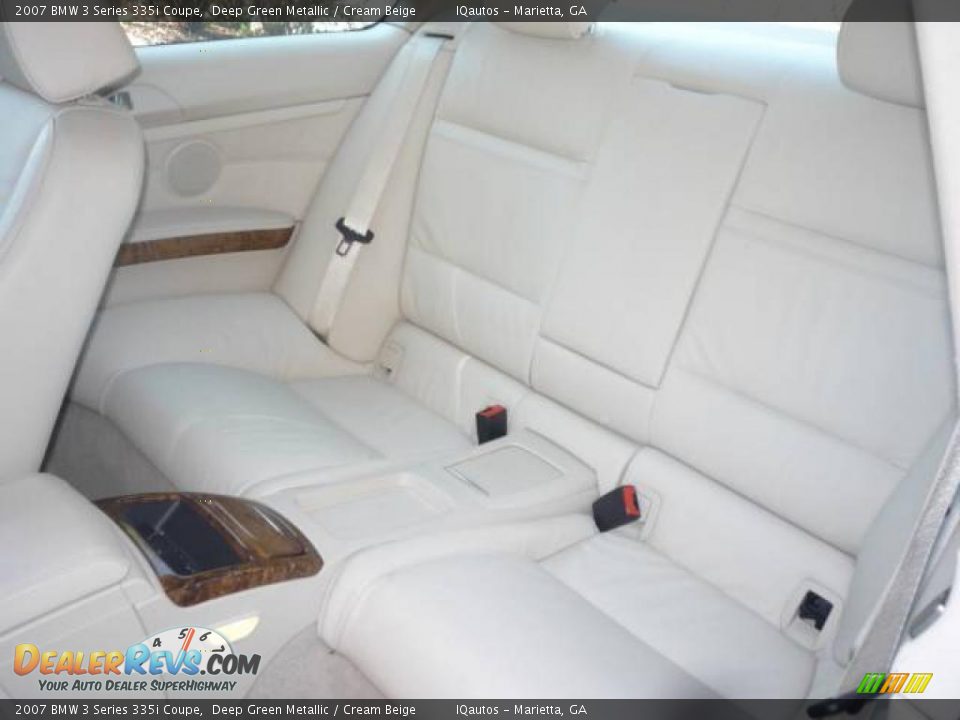 2007 BMW 3 Series 335i Coupe Deep Green Metallic / Cream Beige Photo #22