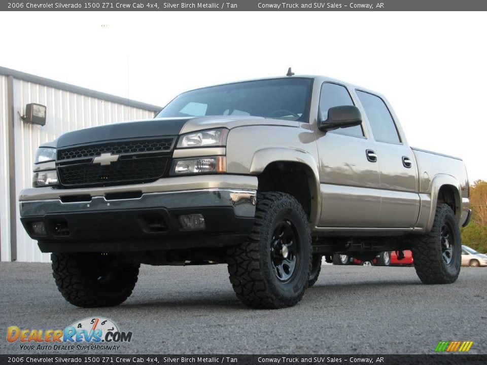 2006 Chevrolet Silverado 1500 Z71 Crew Cab 4x4 Silver Birch Metallic / Tan Photo #2