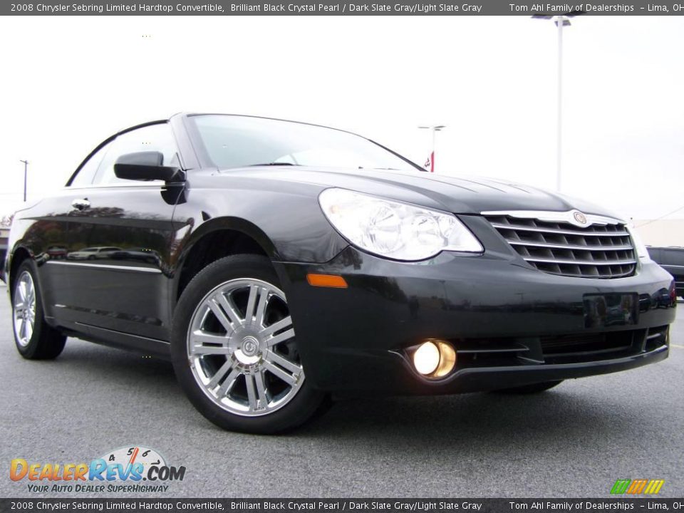 2008 Chrysler Sebring Limited Hardtop Convertible Brilliant Black Crystal Pearl / Dark Slate Gray/Light Slate Gray Photo #1