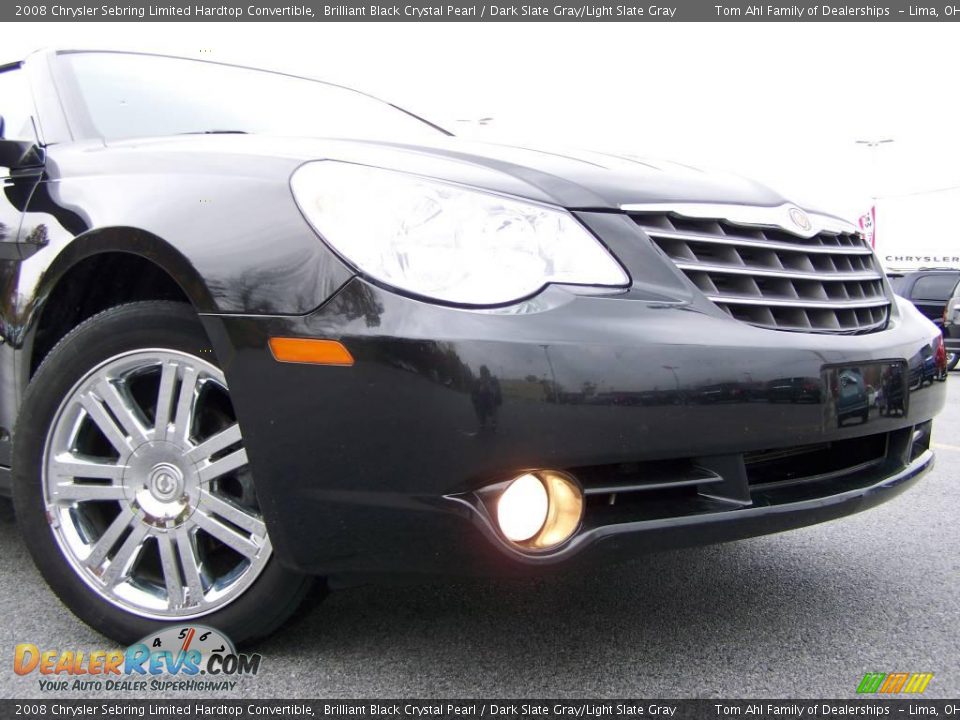 2008 Chrysler Sebring Limited Hardtop Convertible Brilliant Black Crystal Pearl / Dark Slate Gray/Light Slate Gray Photo #2