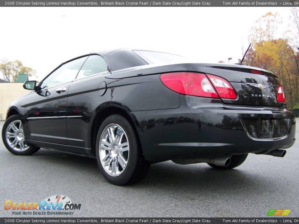 2008 Chrysler Sebring Limited Hardtop Convertible Brilliant Black Crystal Pearl / Dark Slate Gray/Light Slate Gray Photo #4