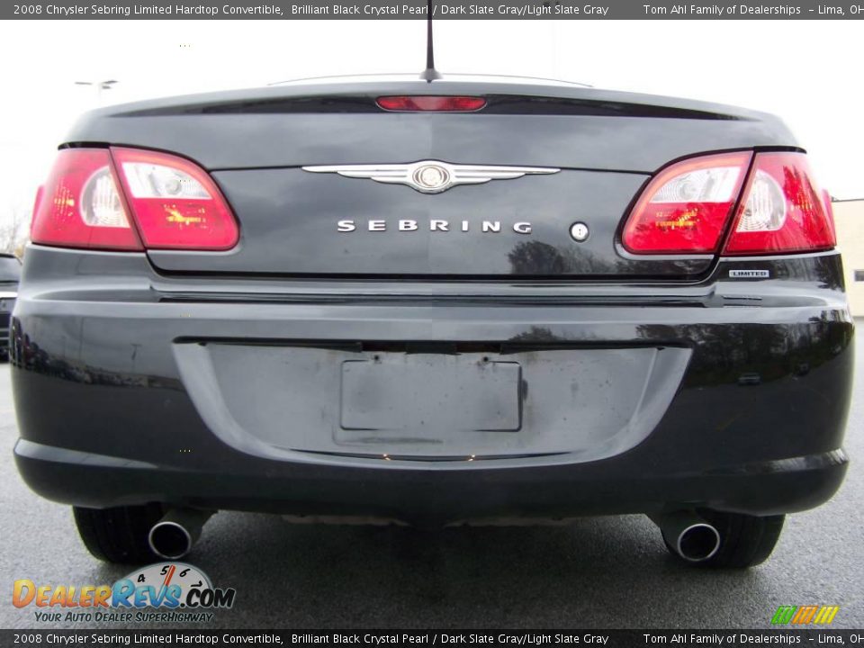 2008 Chrysler Sebring Limited Hardtop Convertible Brilliant Black Crystal Pearl / Dark Slate Gray/Light Slate Gray Photo #6