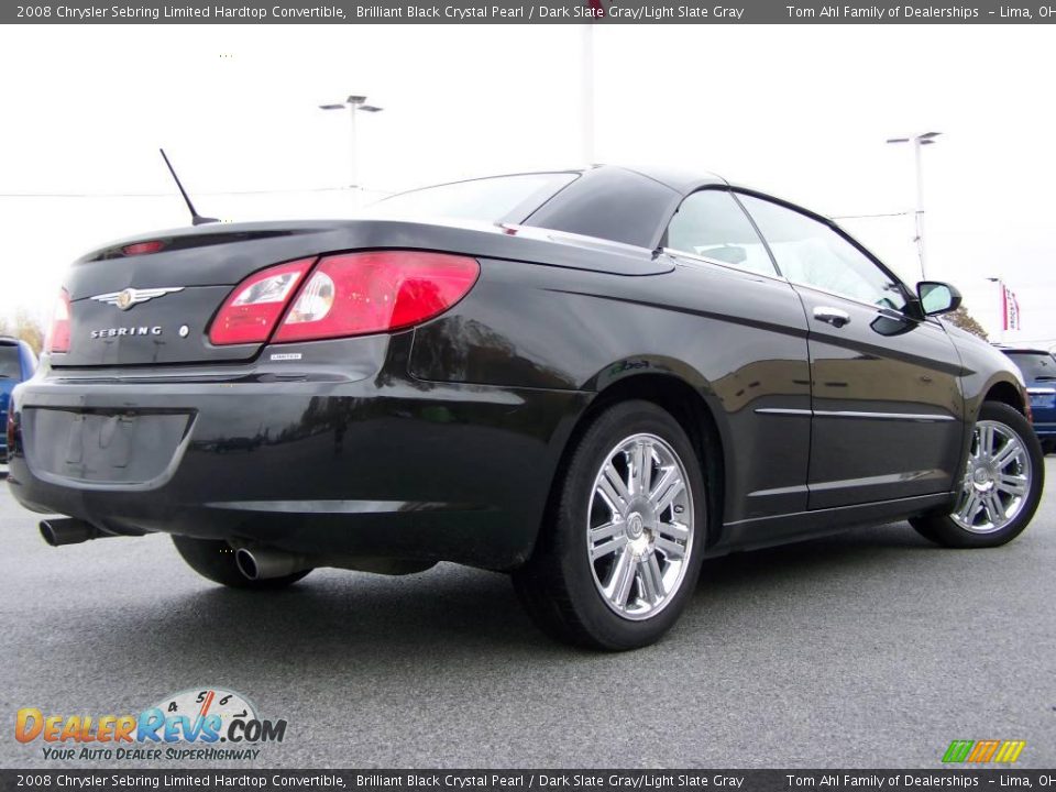 2008 Chrysler Sebring Limited Hardtop Convertible Brilliant Black Crystal Pearl / Dark Slate Gray/Light Slate Gray Photo #7