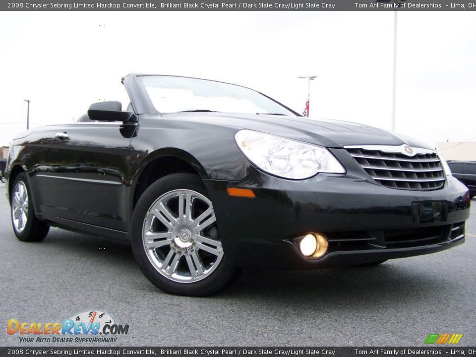 2008 Chrysler Sebring Limited Hardtop Convertible Brilliant Black Crystal Pearl / Dark Slate Gray/Light Slate Gray Photo #9