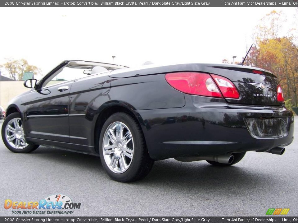 2008 Chrysler Sebring Limited Hardtop Convertible Brilliant Black Crystal Pearl / Dark Slate Gray/Light Slate Gray Photo #10