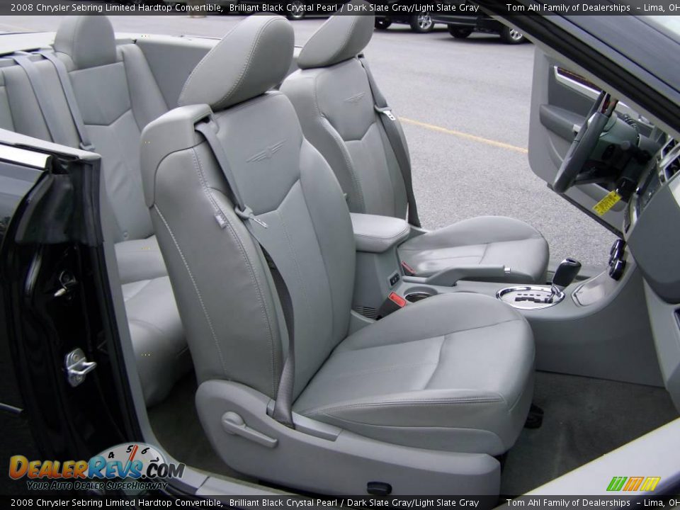 2008 Chrysler Sebring Limited Hardtop Convertible Brilliant Black Crystal Pearl / Dark Slate Gray/Light Slate Gray Photo #12
