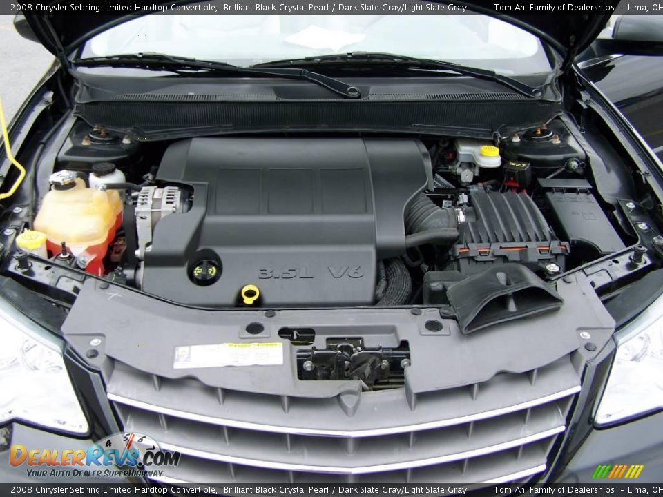 2008 Chrysler Sebring Limited Hardtop Convertible Brilliant Black Crystal Pearl / Dark Slate Gray/Light Slate Gray Photo #15