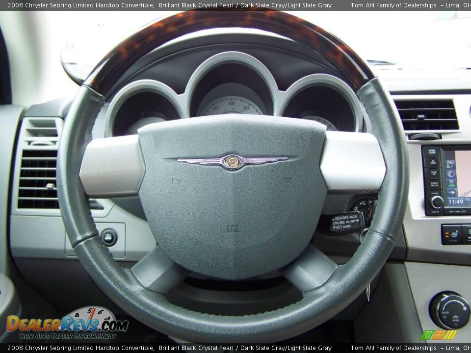 2008 Chrysler Sebring Limited Hardtop Convertible Brilliant Black Crystal Pearl / Dark Slate Gray/Light Slate Gray Photo #17
