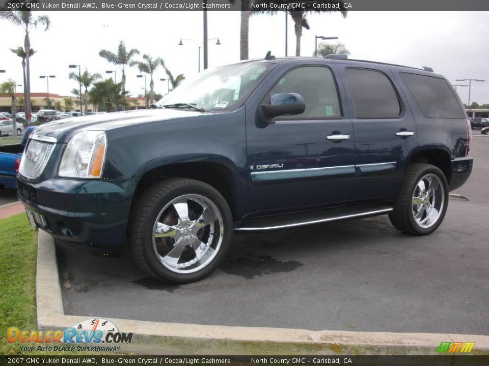 2007 GMC Yukon Denali AWD Blue-Green Crystal / Cocoa/Light Cashmere Photo #1