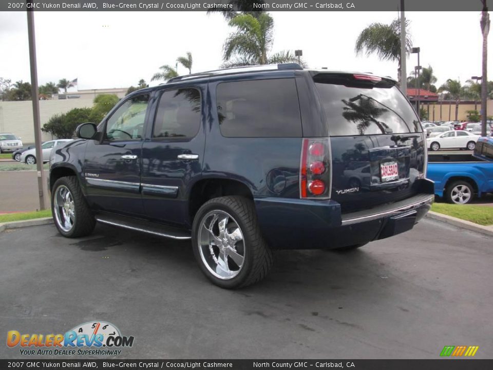 2007 GMC Yukon Denali AWD Blue-Green Crystal / Cocoa/Light Cashmere Photo #3
