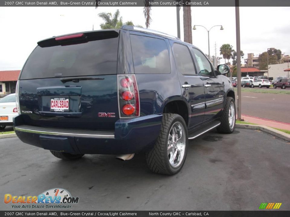2007 GMC Yukon Denali AWD Blue-Green Crystal / Cocoa/Light Cashmere Photo #5