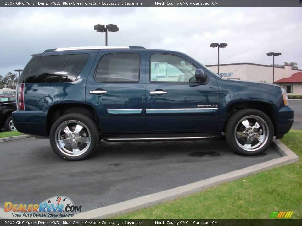 2007 GMC Yukon Denali AWD Blue-Green Crystal / Cocoa/Light Cashmere Photo #6