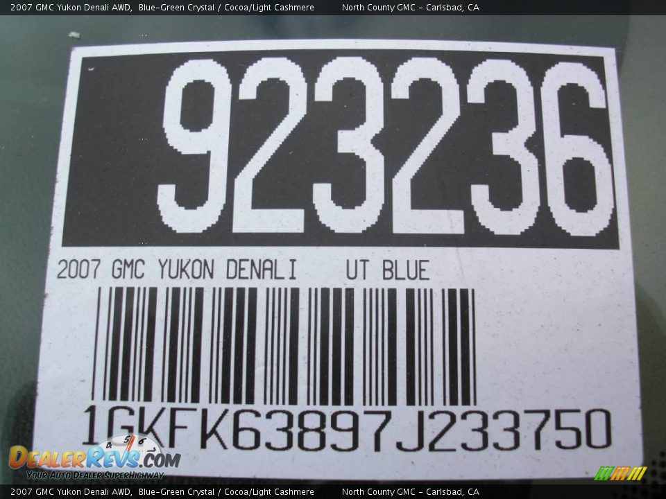 2007 GMC Yukon Denali AWD Blue-Green Crystal / Cocoa/Light Cashmere Photo #11