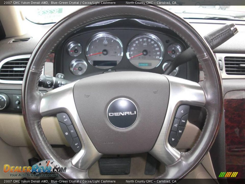 2007 GMC Yukon Denali AWD Blue-Green Crystal / Cocoa/Light Cashmere Photo #22