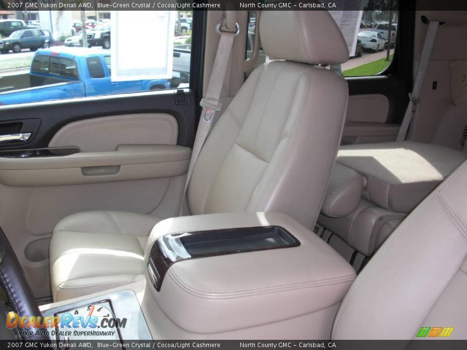 2007 GMC Yukon Denali AWD Blue-Green Crystal / Cocoa/Light Cashmere Photo #25