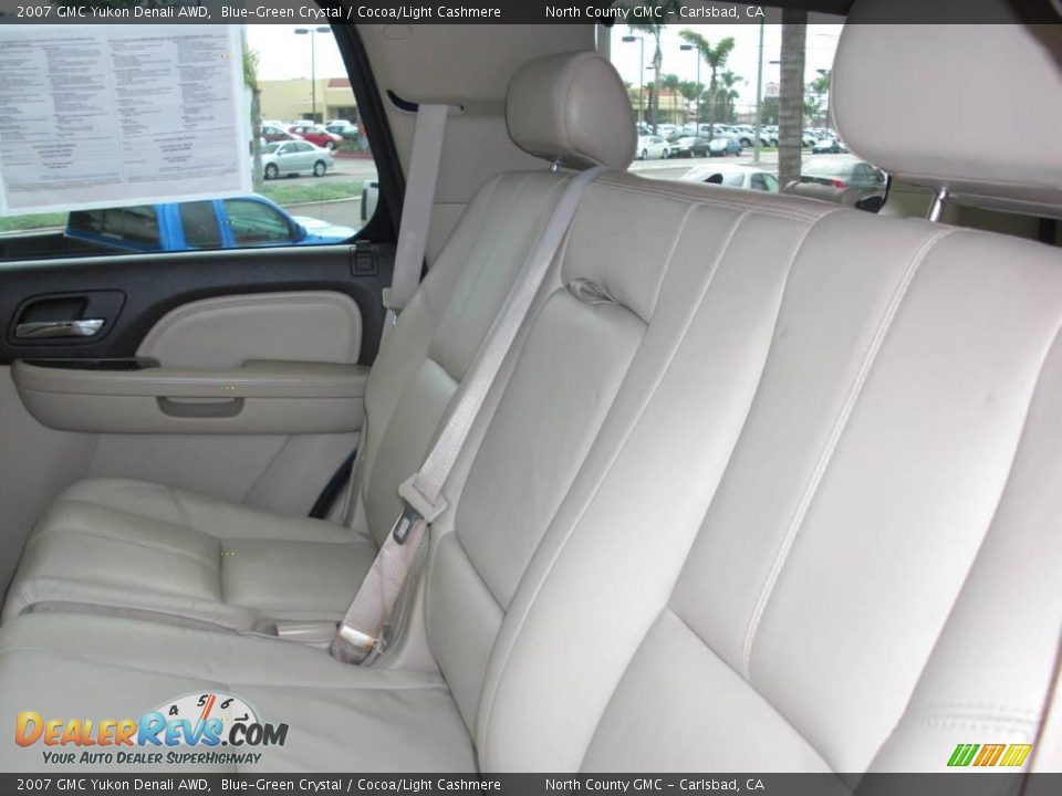 2007 GMC Yukon Denali AWD Blue-Green Crystal / Cocoa/Light Cashmere Photo #28