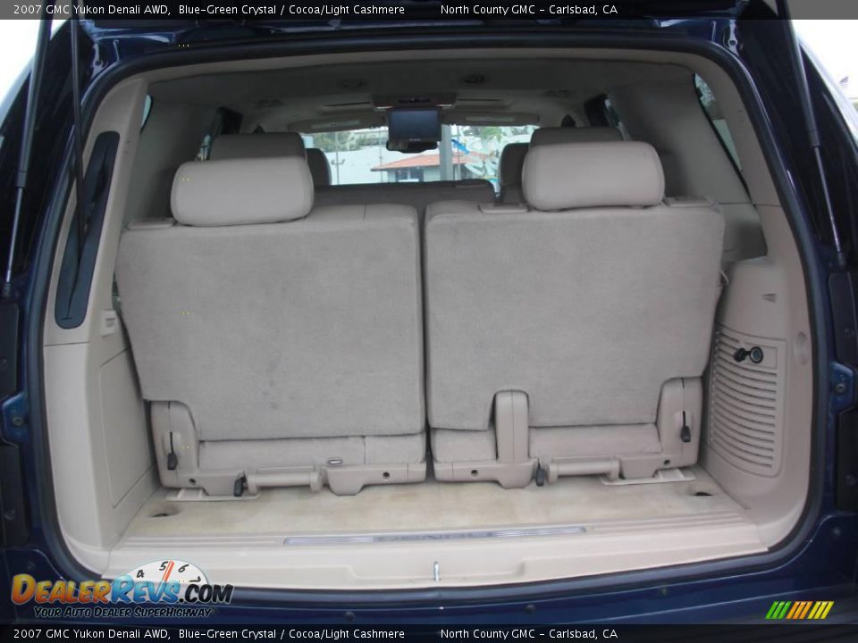 2007 GMC Yukon Denali AWD Blue-Green Crystal / Cocoa/Light Cashmere Photo #32