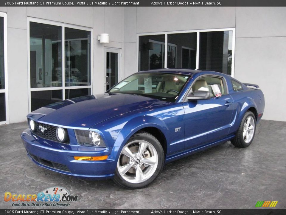 2006 Ford Mustang GT Premium Coupe Vista Blue Metallic / Light Parchment Photo #1
