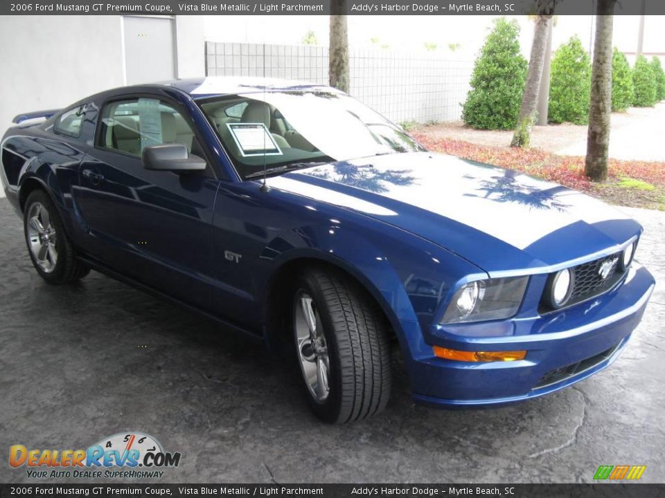 2006 Ford Mustang GT Premium Coupe Vista Blue Metallic / Light Parchment Photo #5