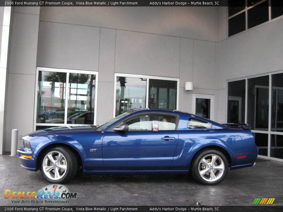 2006 Ford Mustang GT Premium Coupe Vista Blue Metallic / Light Parchment Photo #7