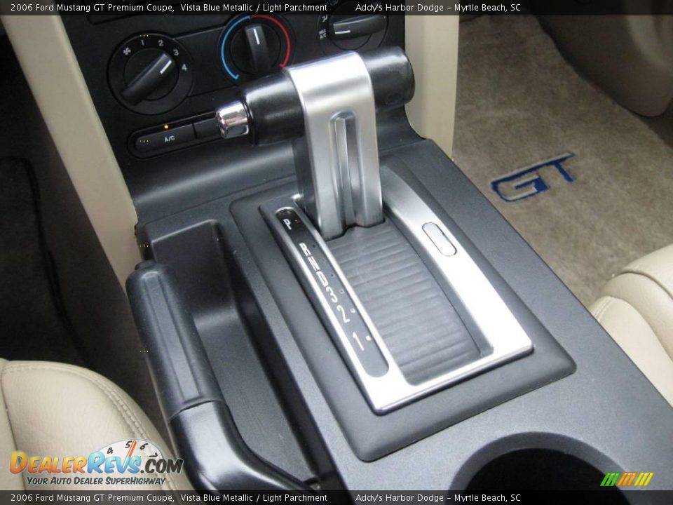2006 Ford Mustang GT Premium Coupe Vista Blue Metallic / Light Parchment Photo #25