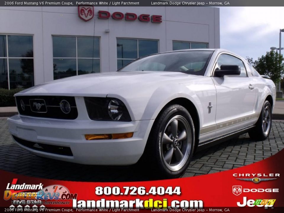 2006 Ford Mustang V6 Premium Coupe Performance White / Light Parchment Photo #1